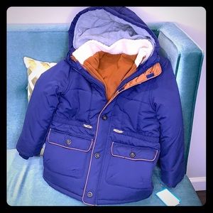 Navy Blue Winter Coat w/ removable lining